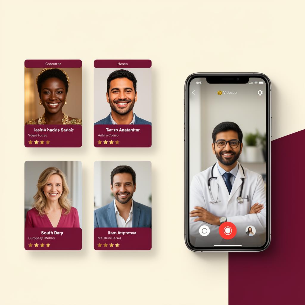 Diverse Allooh hosts and a video call in progress